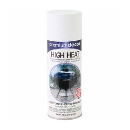 General Paint Premium Dcor High Heat Enamel Spray 12 oz. Aerosol Can, White - 347922